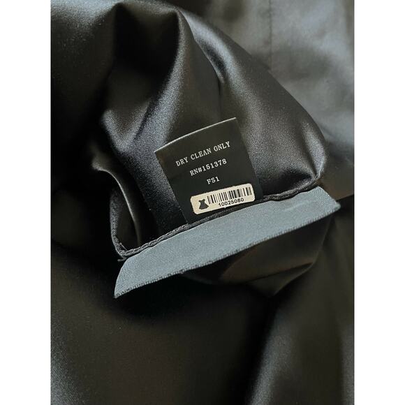 Gravitas Julia Lace Peplum Sheath Dress Black knee length back slit size 8 - Picture 7 of 8